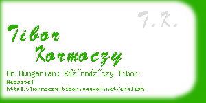 tibor kormoczy business card